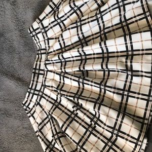 Wide band flannel skirt
